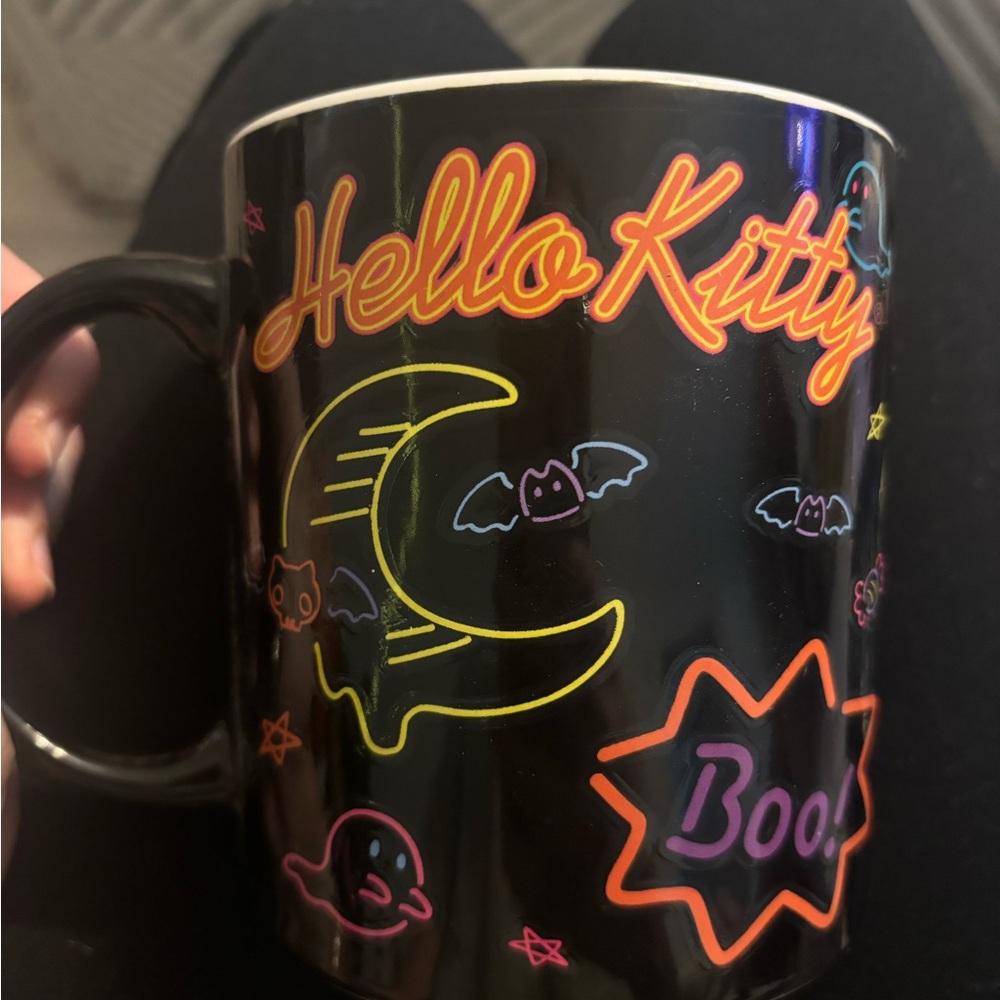 Hello Kitty Black and Orange Halloween Mug